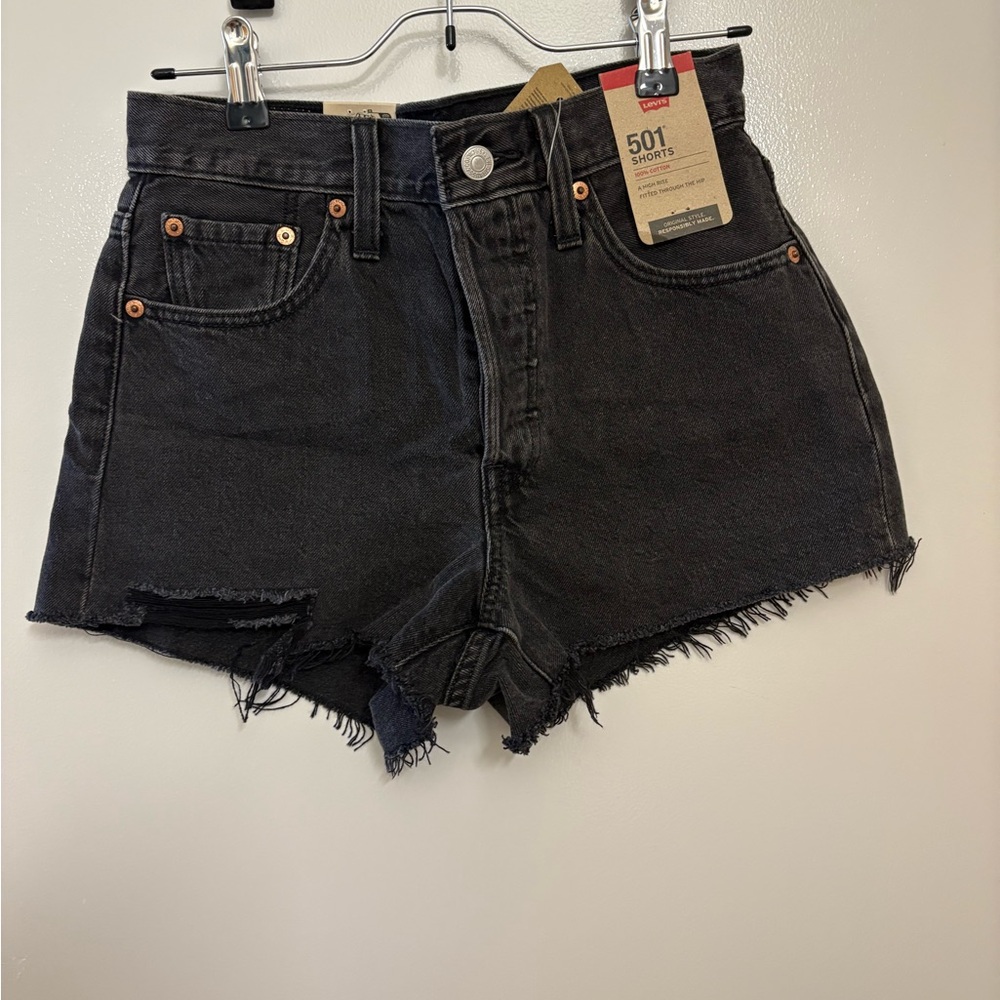 Levi's Women's Black Denim Shorts
